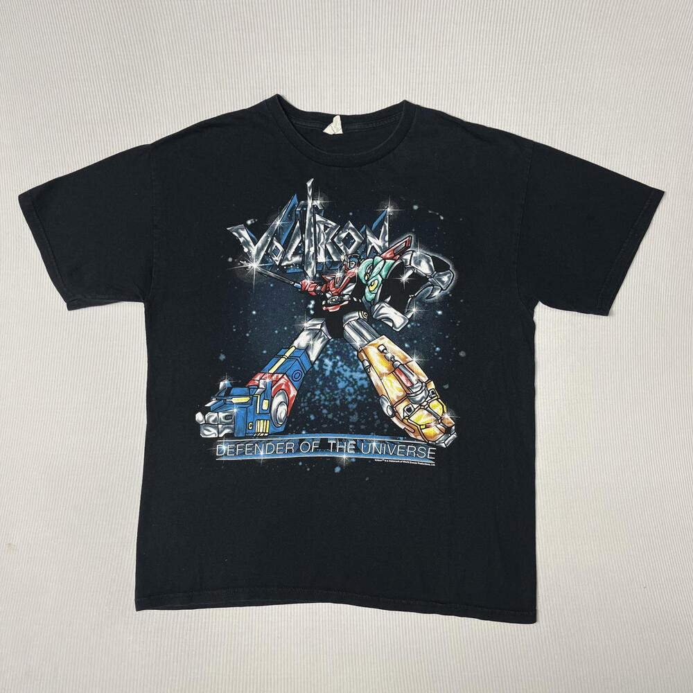 Gildan Shirt Mens L Black Voltron Defender Of The Universe Graphic Tee Anime